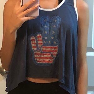 American flag peace sign shirt